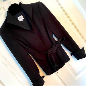 Armani Collezioni Skirt Suit Black tone-on-tone